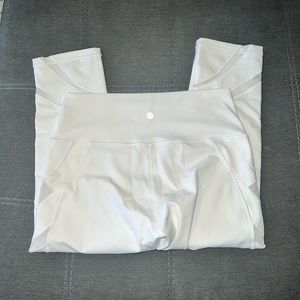 Lululemon White Crop Leggings